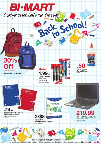 Bi-Mart Weekly Ad September 1 to September 15