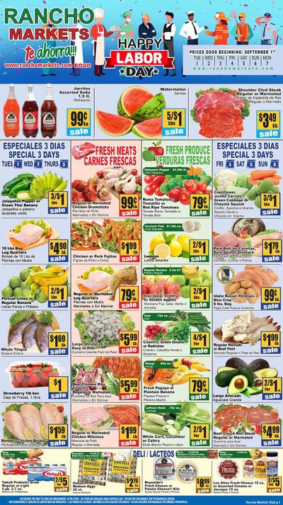 Rancho Markets Weekly Ad September 1 to September 7