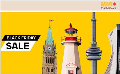 Via Rail Canada Black Friday 2019 Sale *Live*  Now: Save up to 40% off with Coupon Code