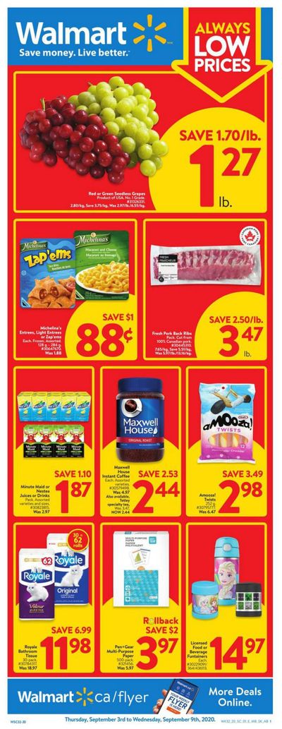 Walmart (West) Flyer September 3 to 9