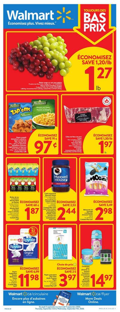 Walmart (QC) Flyer September 3 to 9