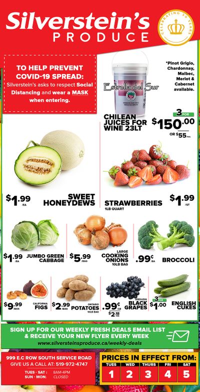 Silverstein's Produce Flyer September 1 to 5