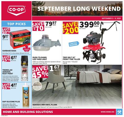 Co-op (West) Home Centre Flyer September 3 to 9