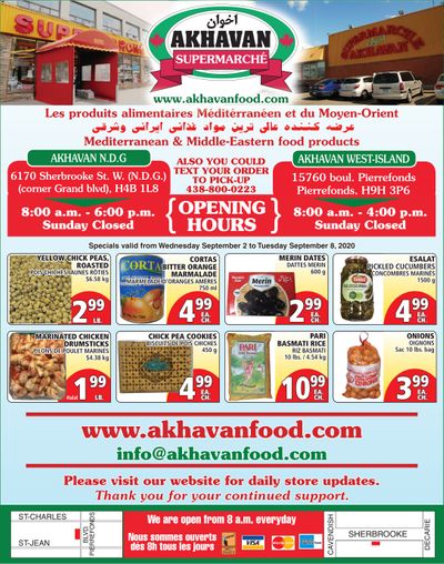 Akhavan Supermarche Flyer September 2 to 8