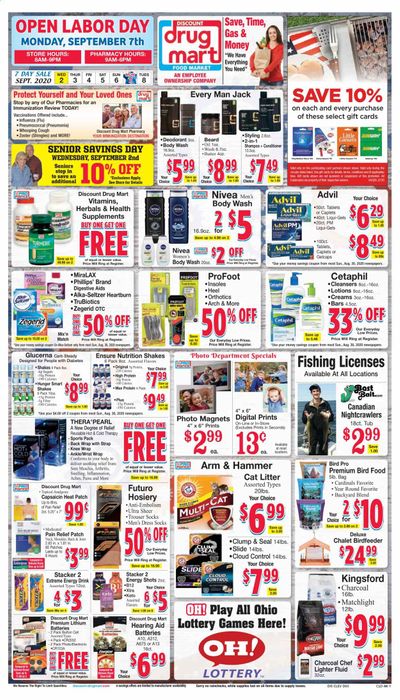 Discount Drug Mart Weekly Ad September 2 to September 8
