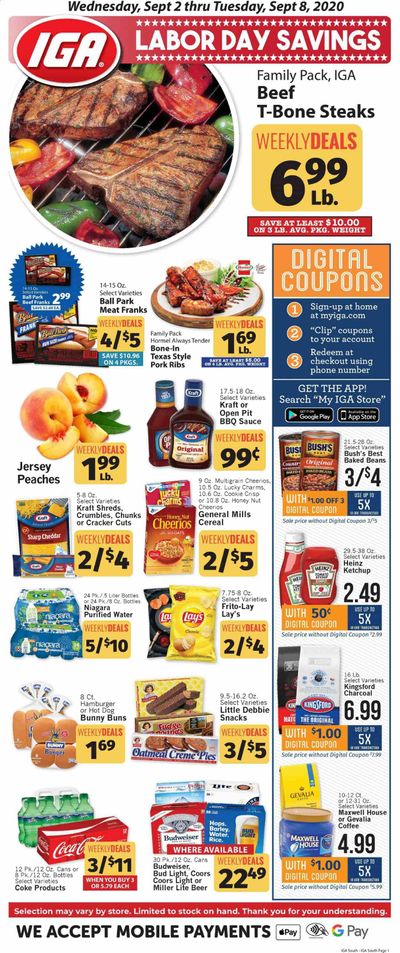 IGA Weekly Ad September 2 to September 8