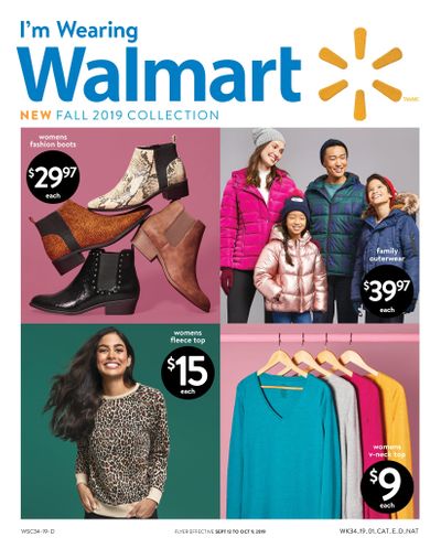 Walmart Fall 2019 Collection Flyer September 12 to October 9