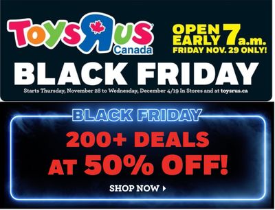 Toys R Us Canada Black Friday 2019 Sale *Live*: Save 50% off Many Toys