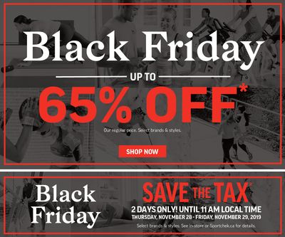 Sport Chek Canada Black Friday Sale Now: Save the Tax + Up to 65% Off Sitewide + Free $40 Gift Card With Purchase + More