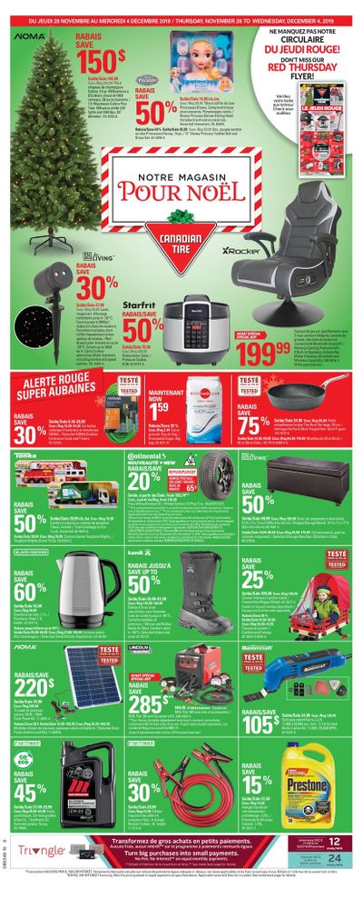 Canadian Tire (QC) Flyer November 28 to December 4