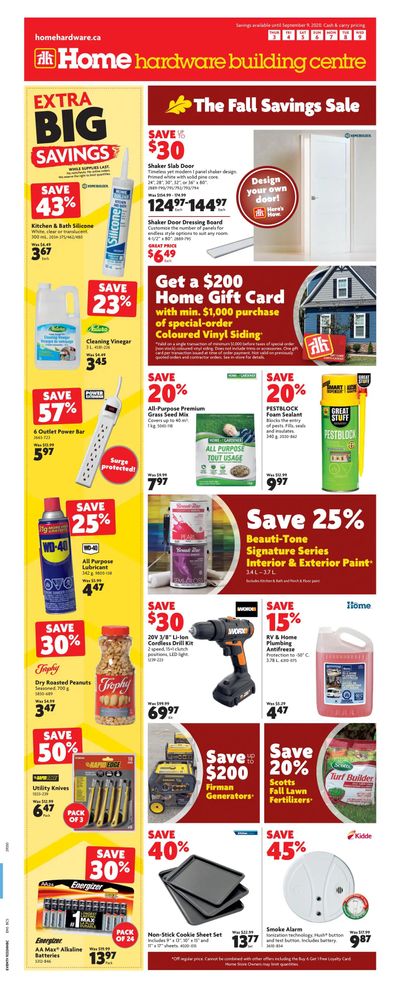Home Hardware Building Centre (BC) Flyer September 3 to 9