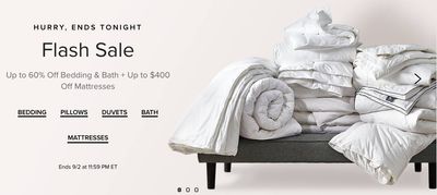 Hudson’s Bay Canada Flash Sale: Today, Save up to 60% off Bedding + up to $400 off Select Mattresses