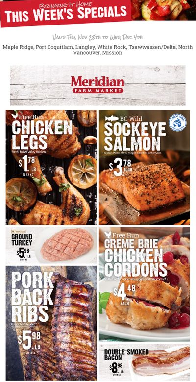 Meridian Meats and Seafood Flyer November 28 to December 4