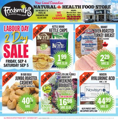 Foodsmiths Flyer September 3 to 10