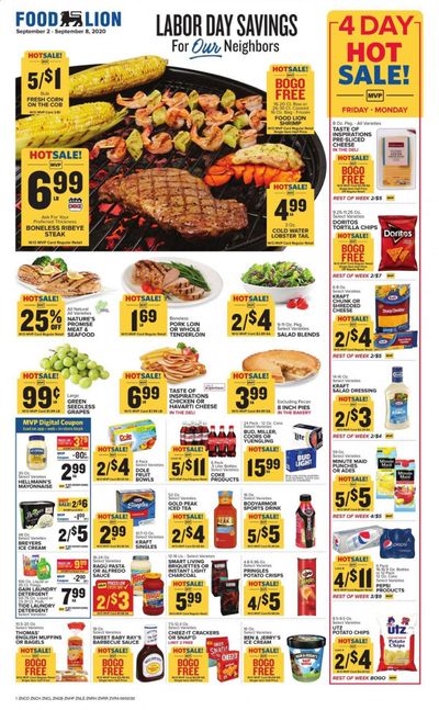 Food Lion (NC) Weekly Ad September 2 to September 8
