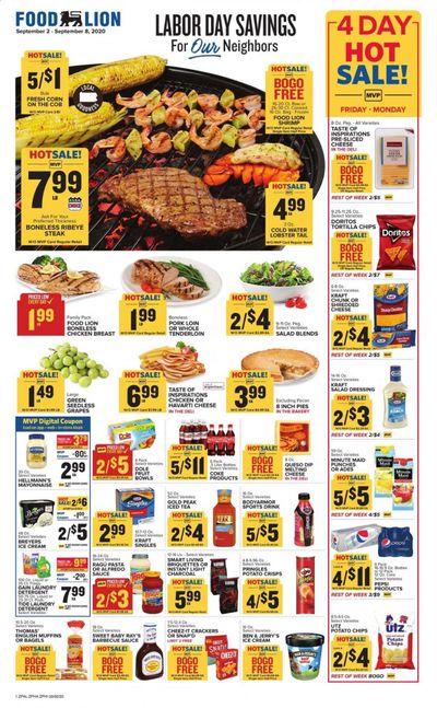 Food Lion (PA) Weekly Ad September 2 to September 8