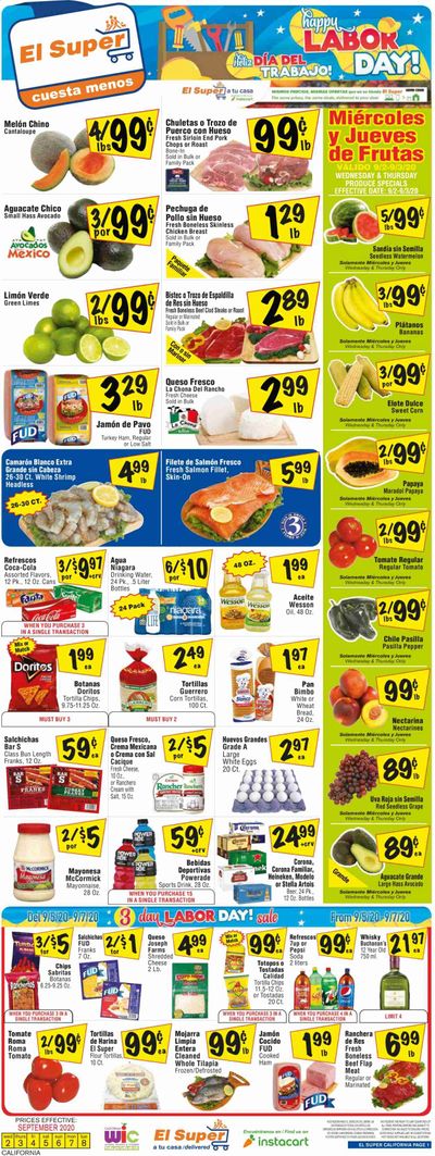 El Super Weekly Ad September 2 to September 8