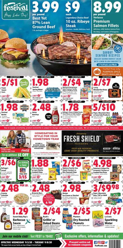 Festival Foods Weekly Ad September 2 to September 8