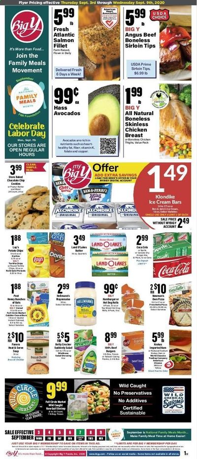 Big Y (MA) Weekly Ad September 3 to September 9