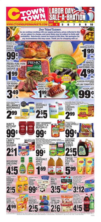 C-Town Weekly Ad September 4 to September 10