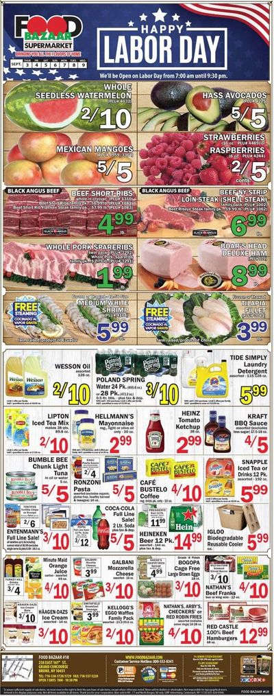 Food Bazaar Weekly Ad September 3 to September 9