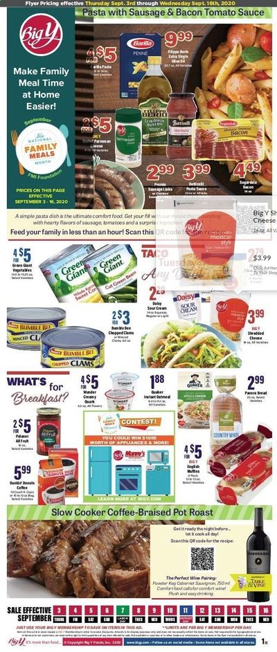 Big Y (MA) Weekly Ad September 3 to September 16