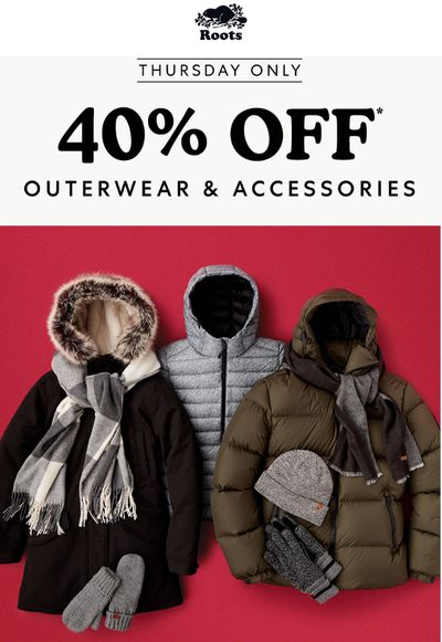Roots Canada Black Friday 2019 Today’s Deals: Save 40% off Outerwear & Accessories + 30% Off the Everything