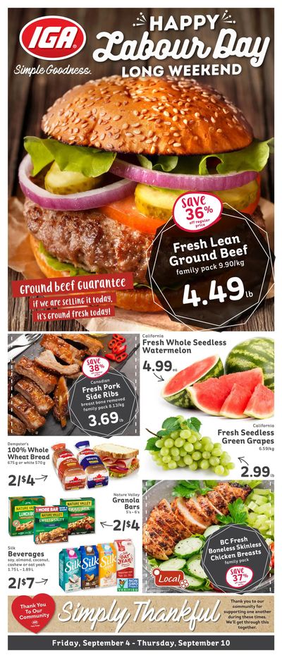 IGA (BC) Flyer September 4 to 10