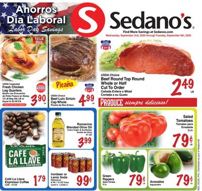 Sedano's Weekly Ad September 2 to September 8