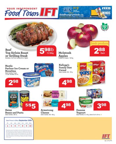 IFT Independent Food Town Flyer September 4 to 10
