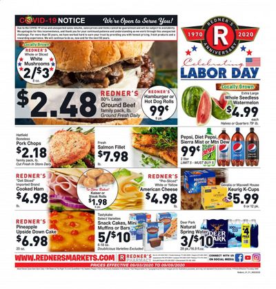 Redner's Markets Weekly Ad September 3 to September 9