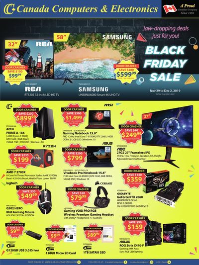 Canada Computers Black Friday Flyer November 29 to December 2, 2019
