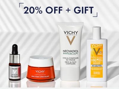 Vichy Canada Promotions: Save 20% off All Anti-Aging & Sunscreens + Anti-Aging Gift ($40 Value) on $70 Order