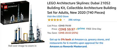 Amazon Canada Deals: Save up to 25% off Select LEGO Architecture Sets