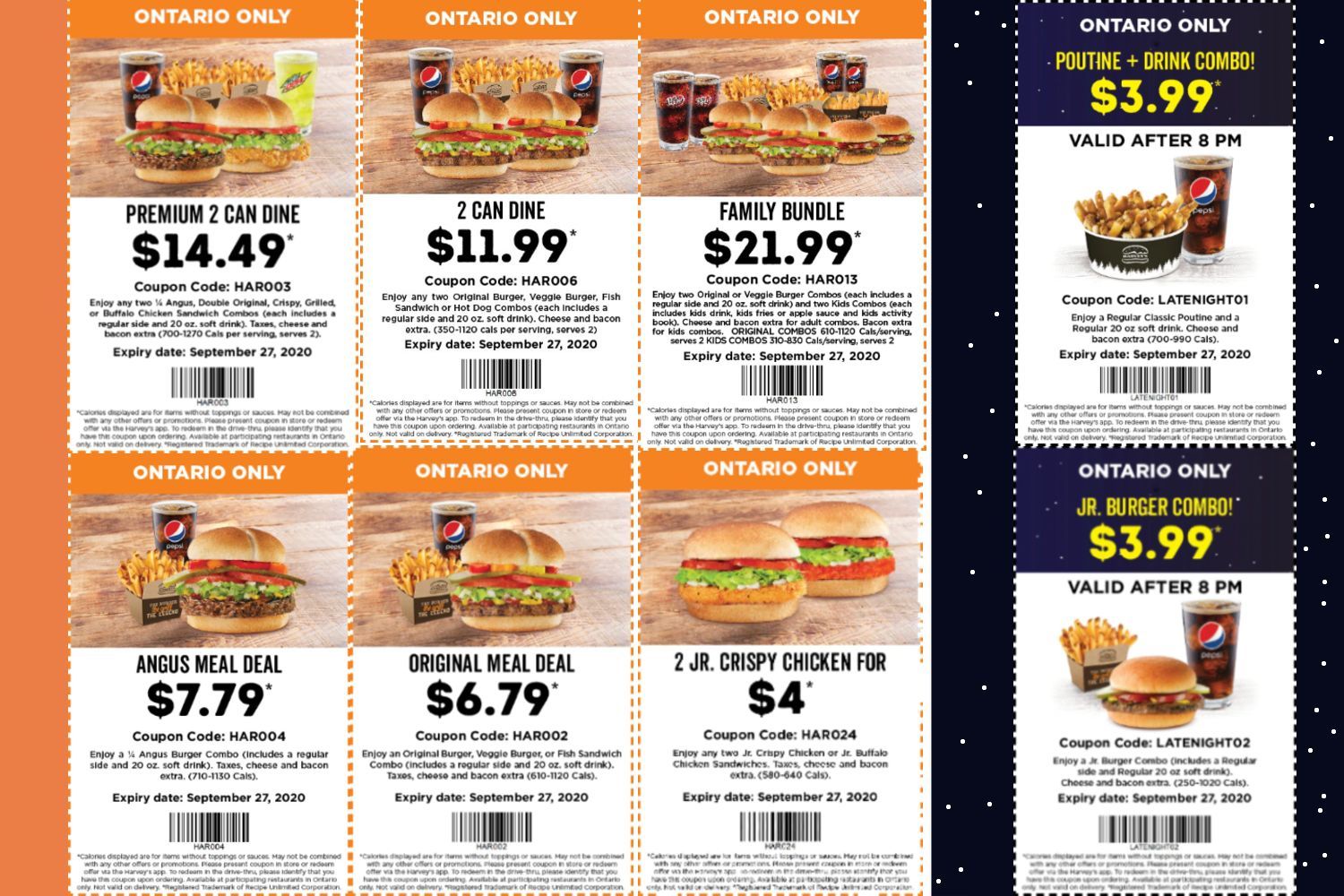 NEW COUPONS ONTARIO at Harvey's