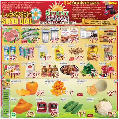 Sunny Foodmart (Don Mills) Flyer November 29 to December 5