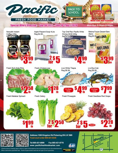 Pacific Fresh Food Market (Pickering) Flyer September 4 to 10
