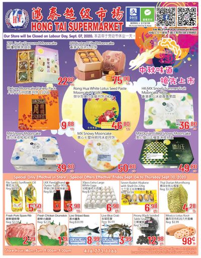 Hong Tai Supermarket Flyer September 4 to 10