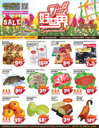 Field Fresh Supermarket Flyer September 4 to 10
