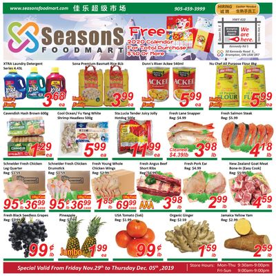 Seasons Food Mart (Brampton) Flyer November 29 to December 5