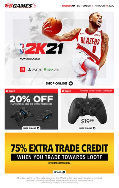 EB Games Flyer September 4 to 10