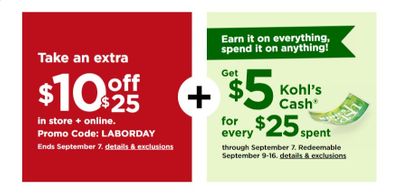 Kohl's Weekly Ad September 4 to September 7