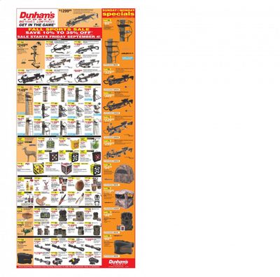 Dunham's Sports (IA, MI, NC, ND, TN, WI) Weekly Ad September 4 to September 10