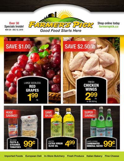 Farmer's Pick Flyer November 29 to December 12