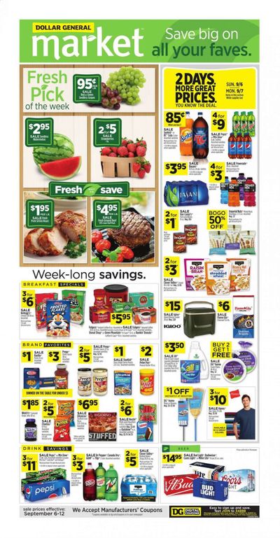 Dollar General (TN) Weekly Ad September 6 to September 12