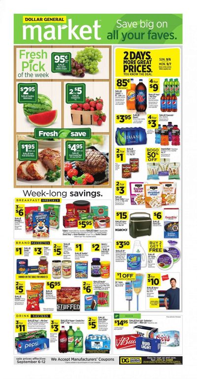Dollar General (TN) Weekly Ad September 6 to September 12
