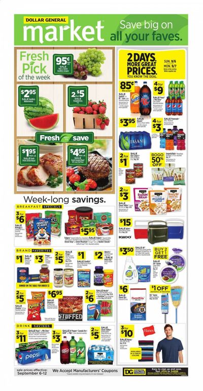 Dollar General (IN, OH) Weekly Ad September 6 to September 12