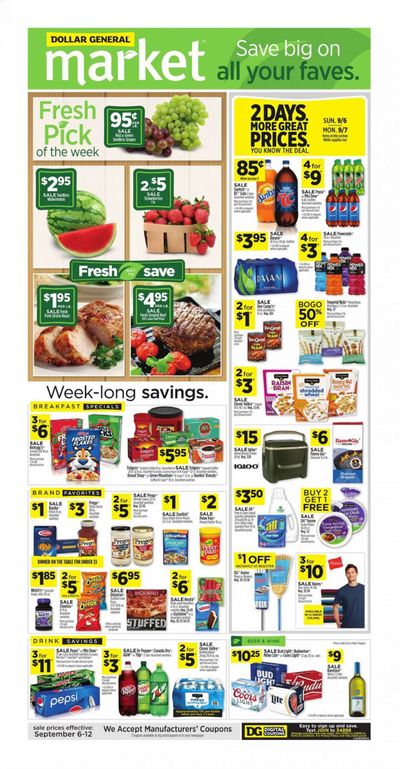 Dollar General Weekly Ad September 6 to September 12