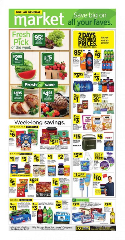 Dollar General Weekly Ad September 6 to September 12 Dollar General Weekly Ad September 6 to September 12