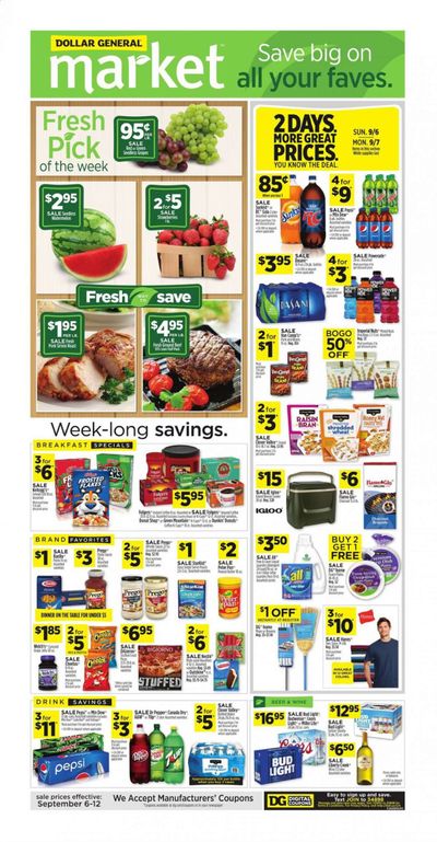 Dollar General (AL) Weekly Ad September 6 to September 12